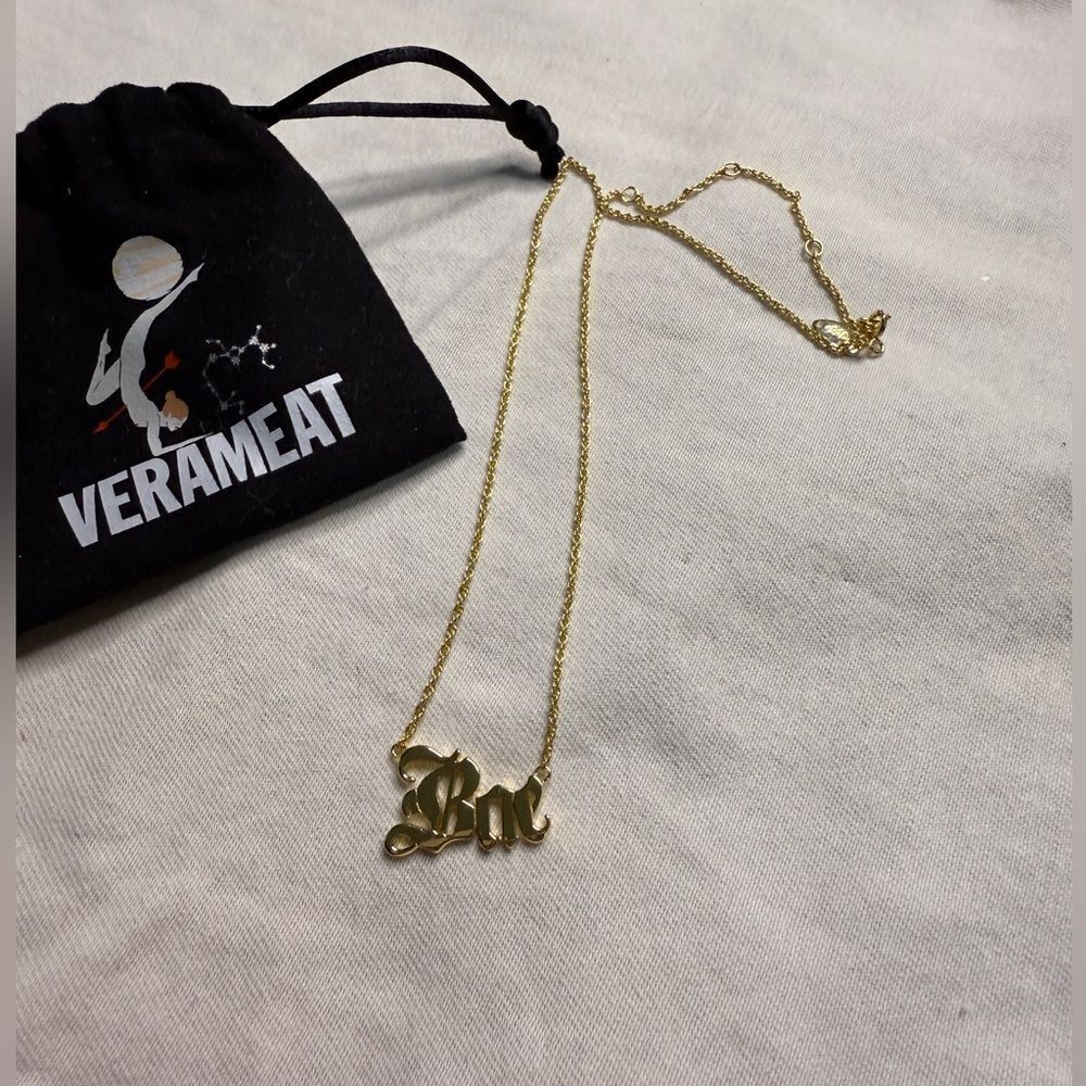 New with Tags Sterling Silver Plated with 14K Gold Verameat Bae Choker Necklace